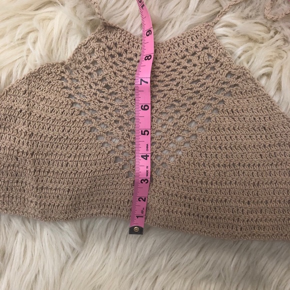 Boho Crochet Lace Bralette Knit Bra crop - Picture 6 of 6
